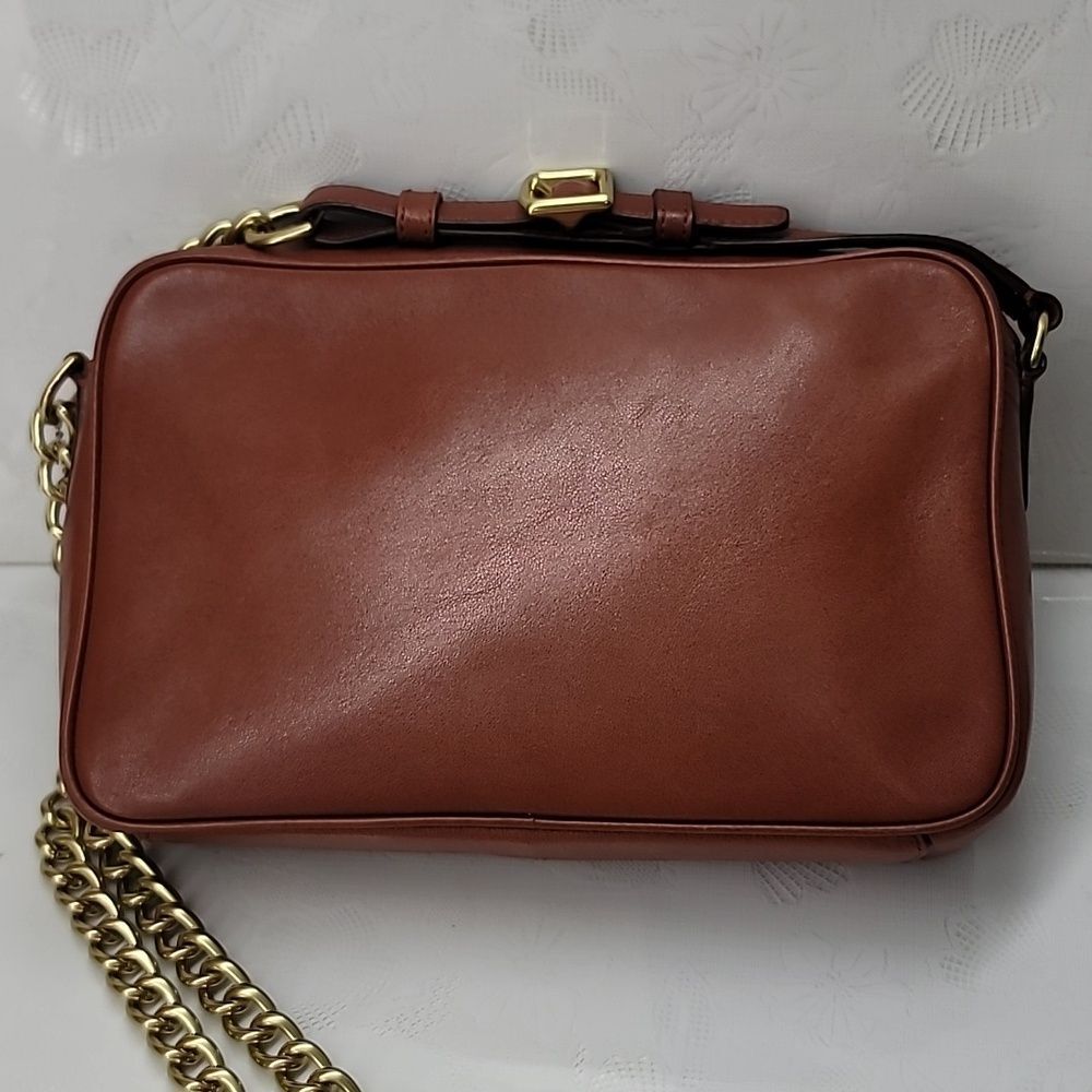 Coach Legacy Leather Flight Bag In Rich Brown With Gold Hardware - Picture 7 of 12